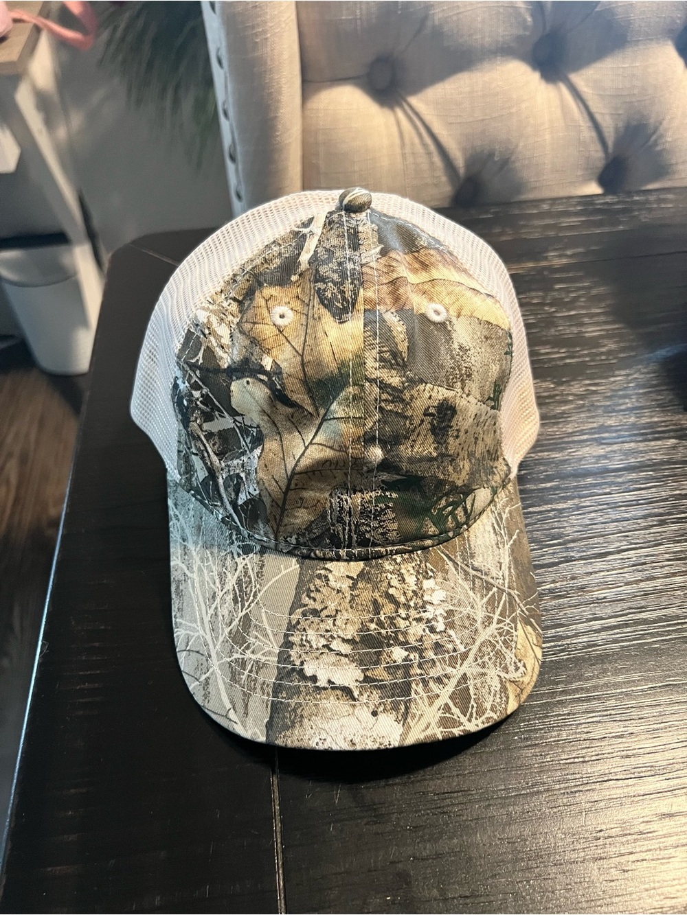 Camo Trucker Hat with White Mesh - New